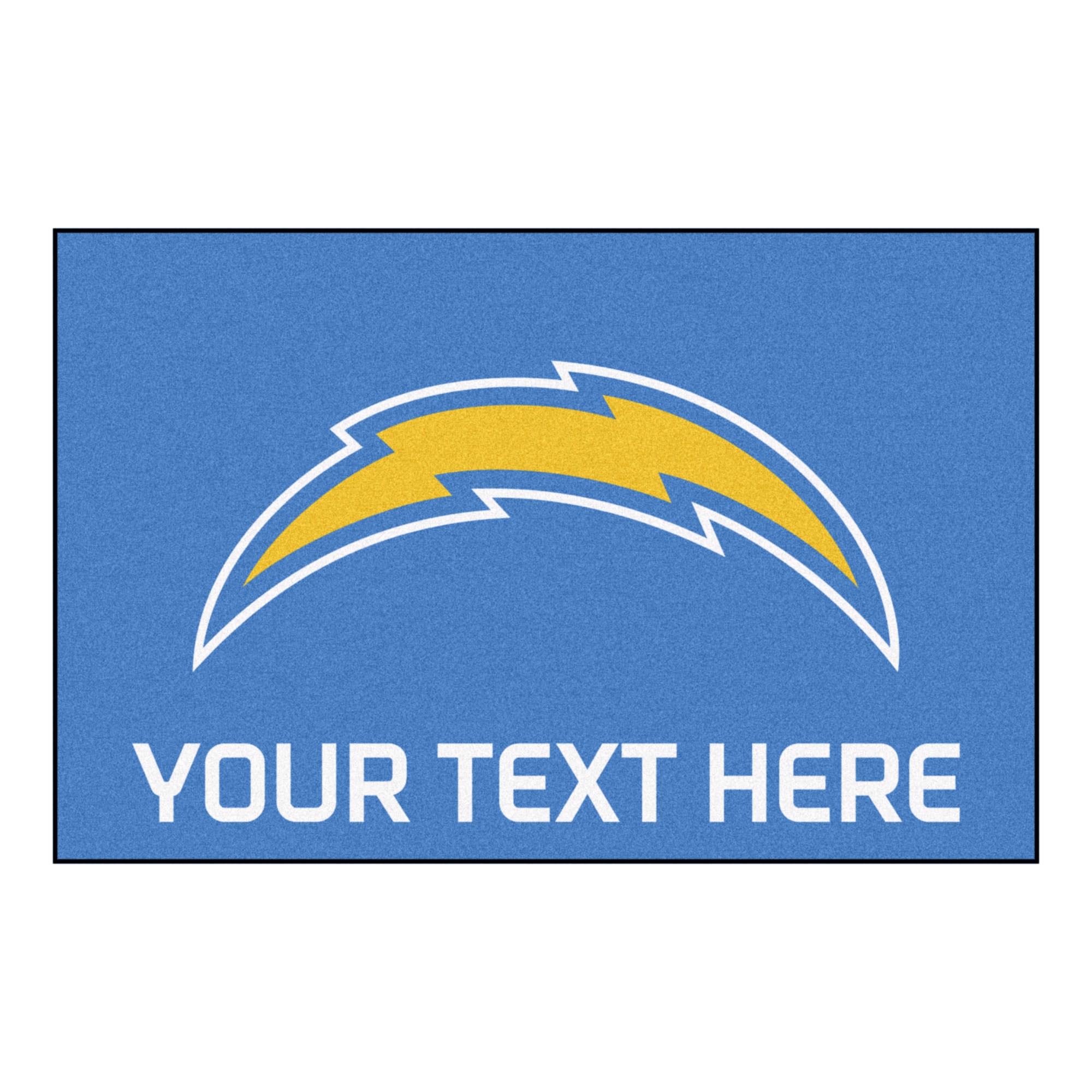 Fanmats Los Angeles Chargers Personalized Starter Mat