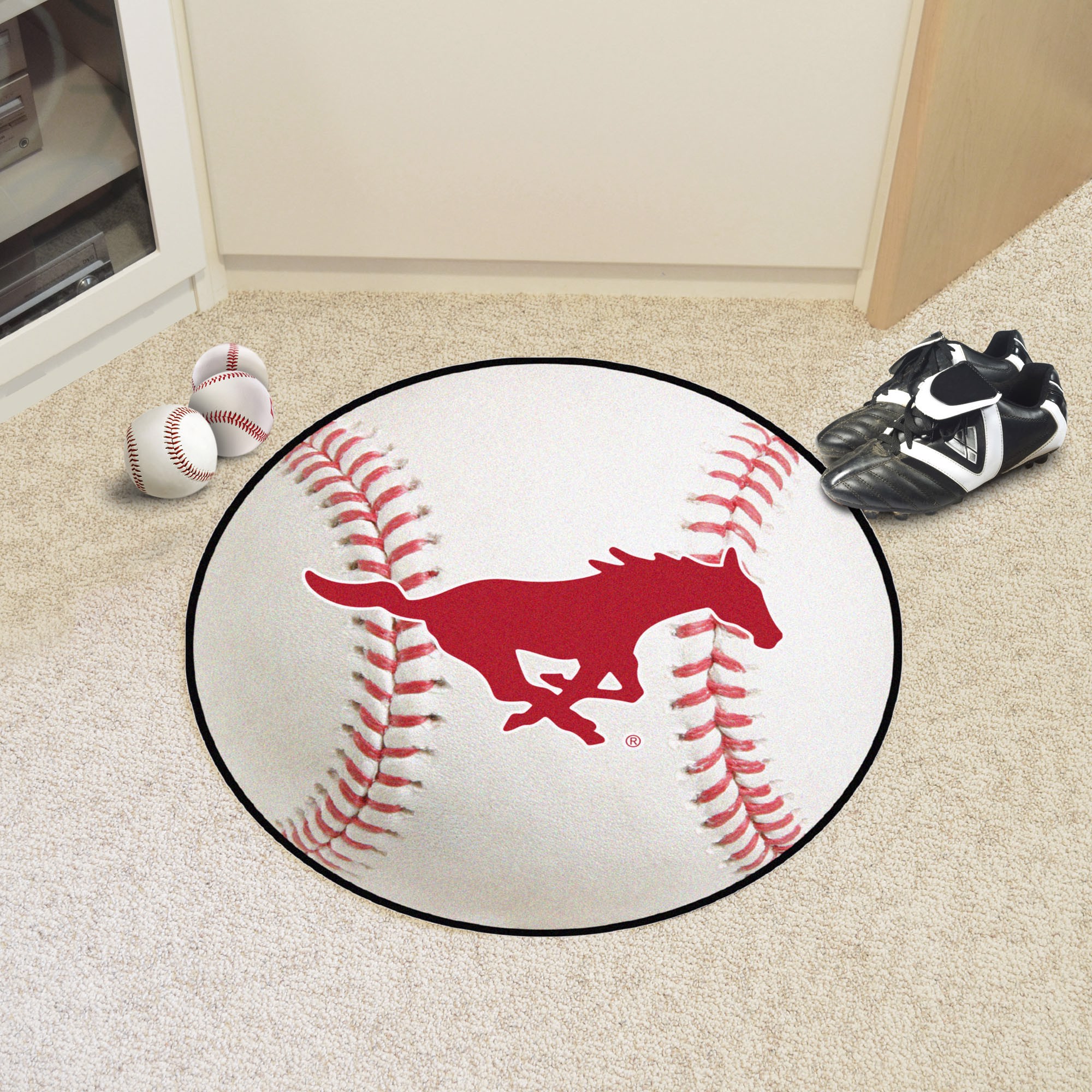 Fanmats SMU Mustangs Baseball Mat