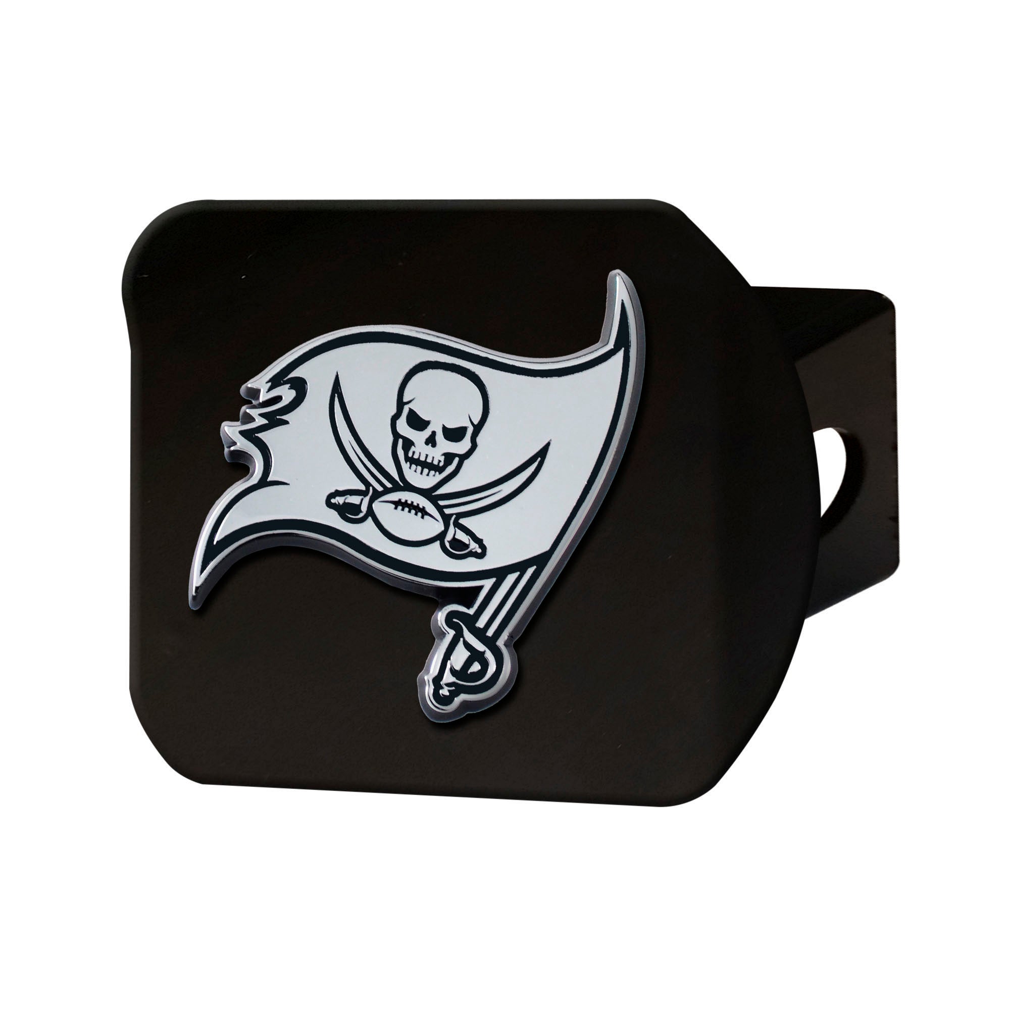 fanmats NFL - Tampa Bay Buccaneers Chrome on Black Hitch Cover