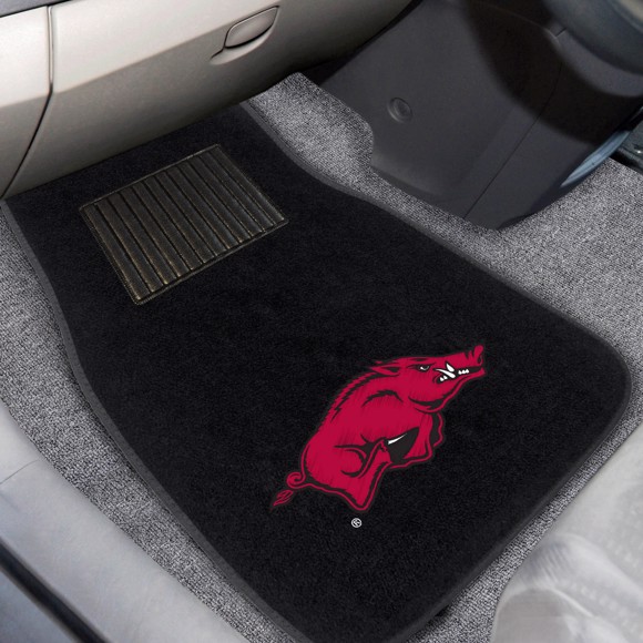 Picture of Arkansas Razorbacks 2-pc Embroidered Car Mat Set