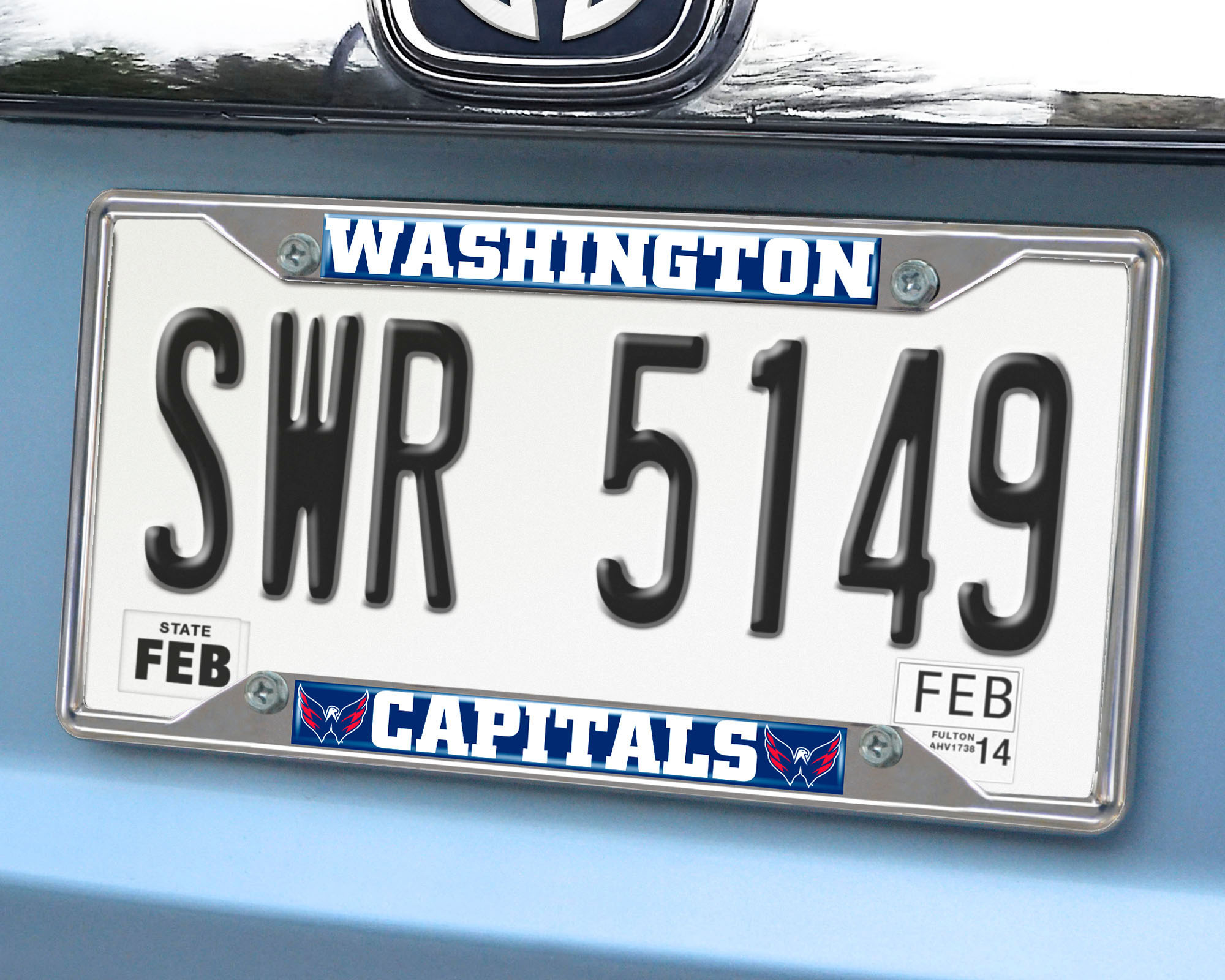 Dallas Cowboys Chrome and Navy License Plate Frame