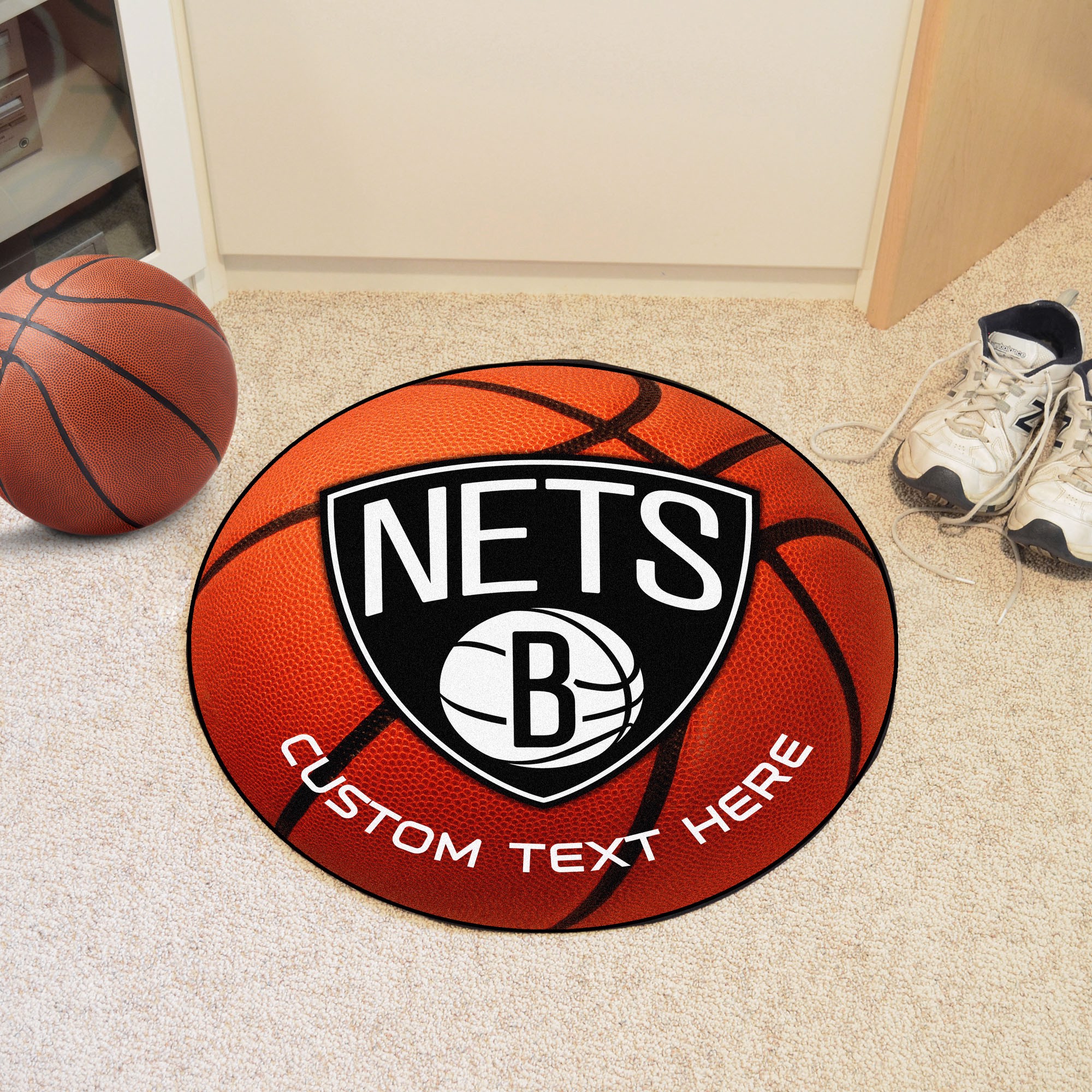 NBA - Brooklyn Nets Personalized Basketball Mat Rug | Fanmats - Sports ...