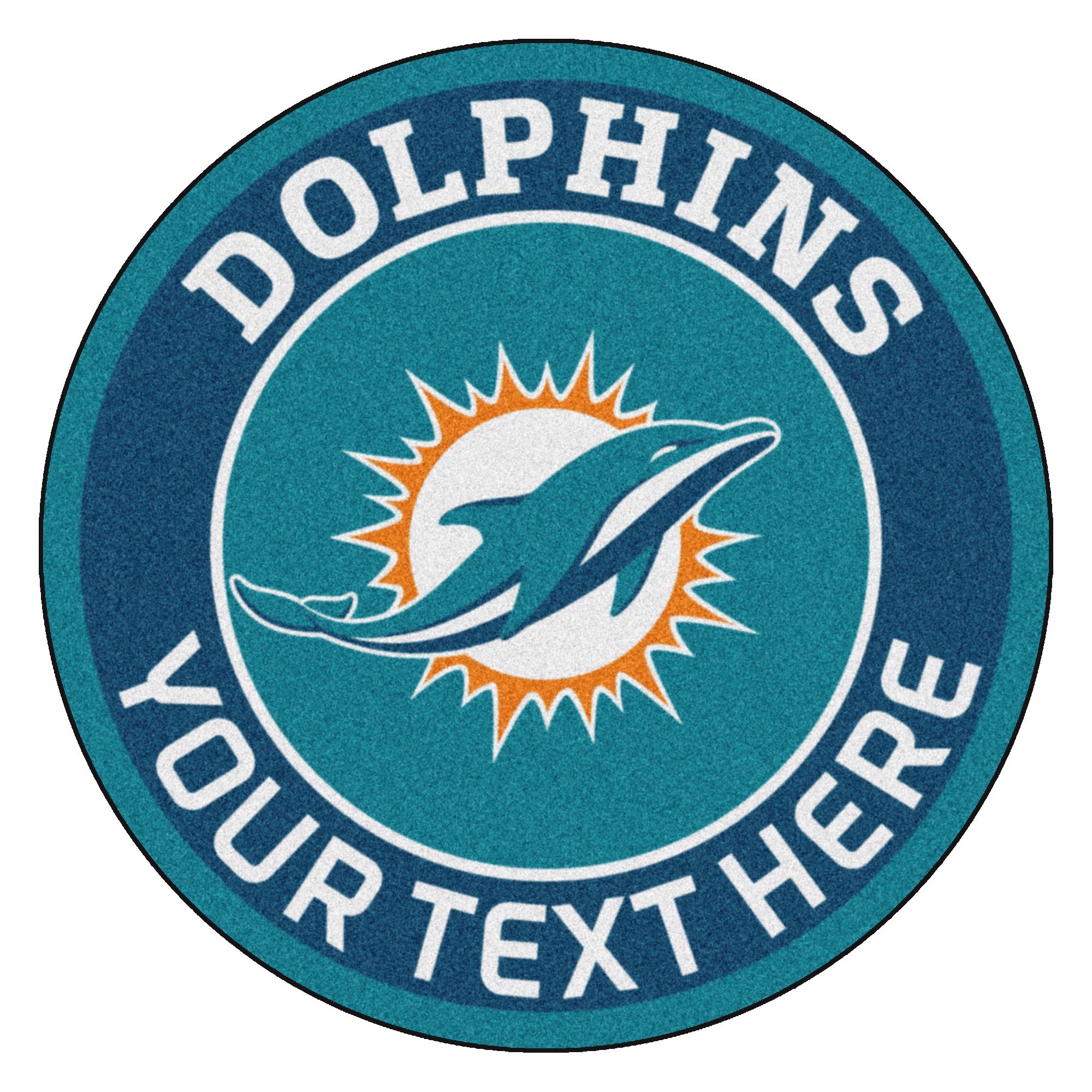 Fanmats | Miami Dolphins Personalized Roundel Mat