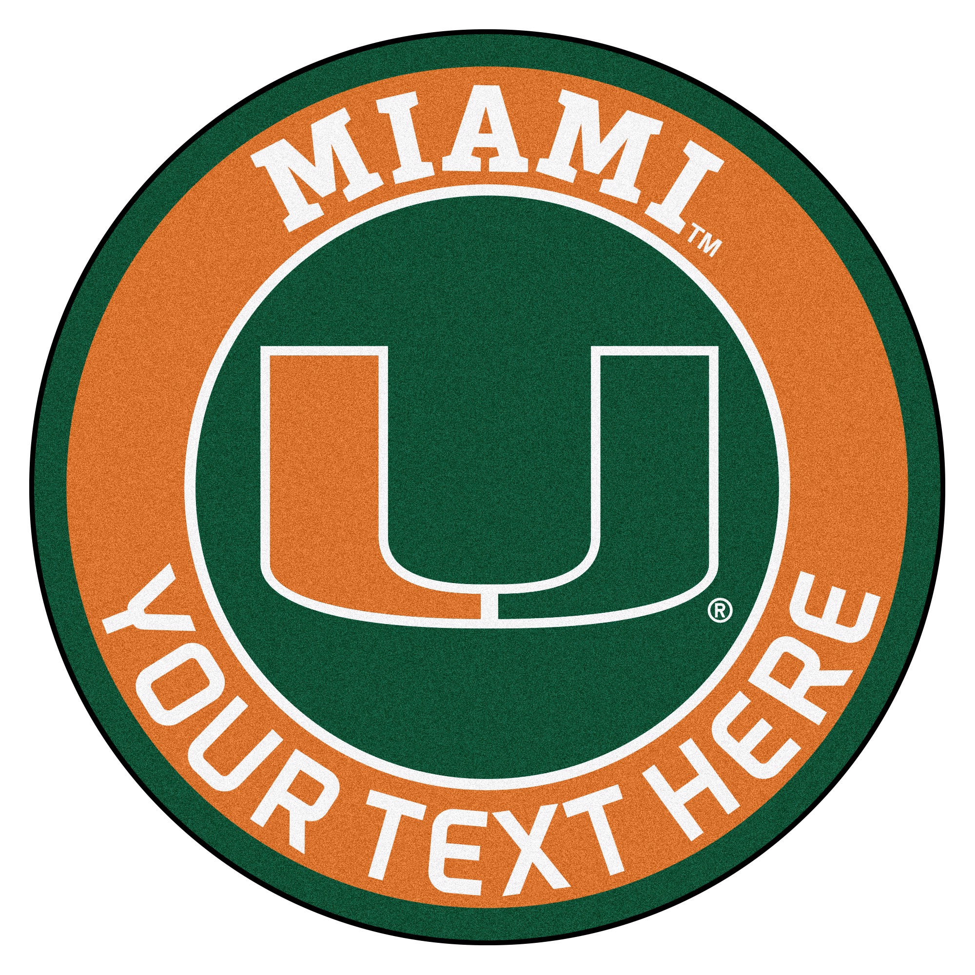 Fanmats Personalized University of Miami Roundel Mat