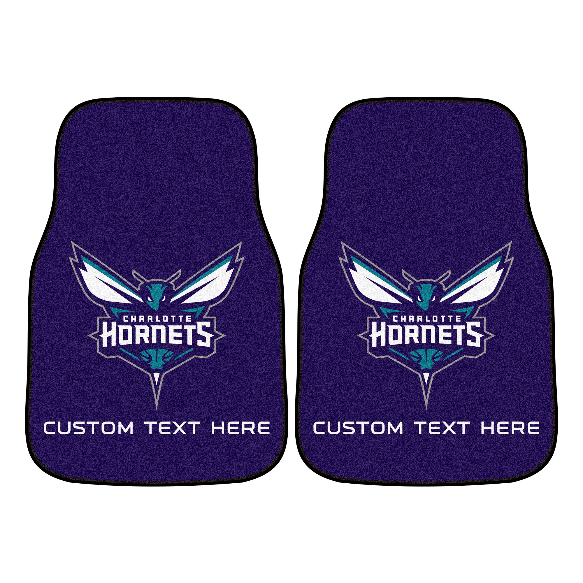 Fanmats | Charlotte Hornets Personalized Carpet Car Mat Set