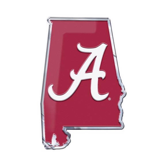 Alabama Crimson Tide Walnut Badge Reel, Magnet, Token - The Fine Grainery