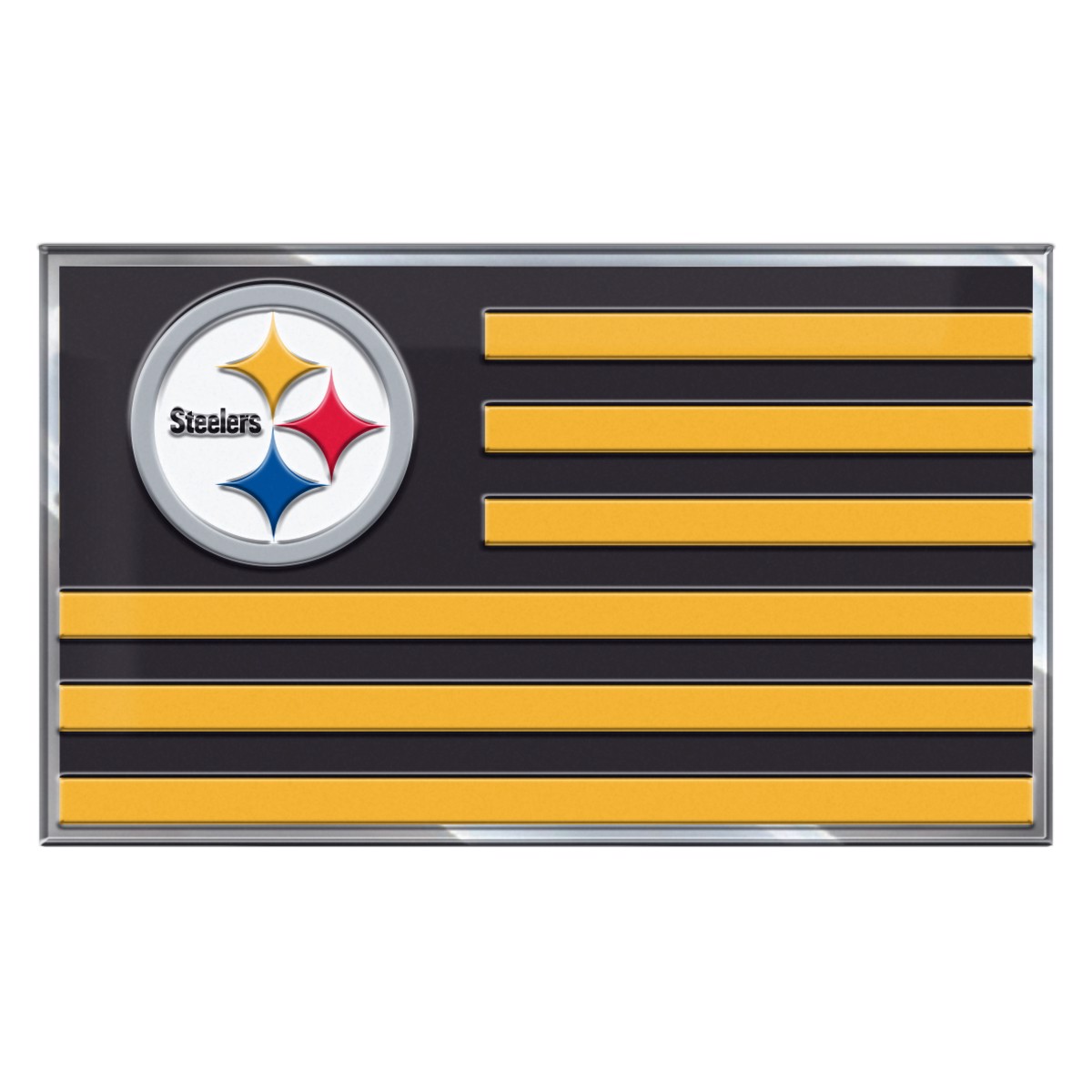 Fanmats, NFL - Pittsburgh Steelers Embossed State Flag Emblem