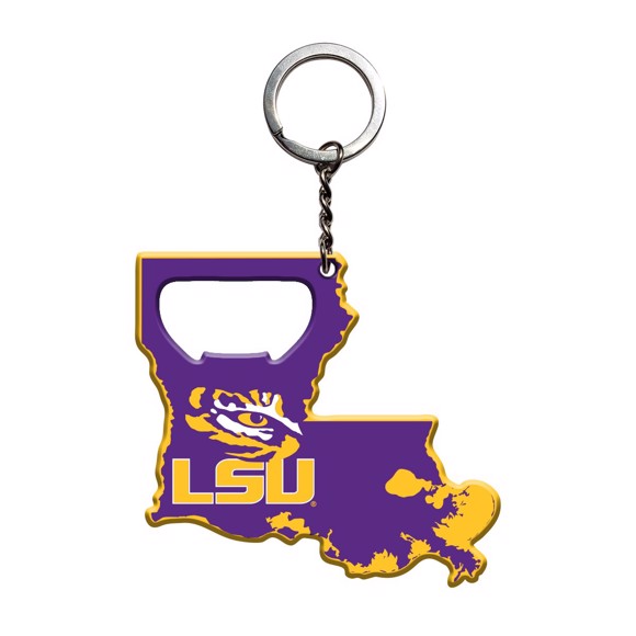 Vintage bright colors state of Louisiana keychains
