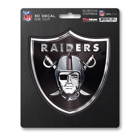 Las Vegas Raiders NFL Metal 3D Team Emblem by FANMATS – All Weather Decal  for Indoor/Outdoor Use - Easy Peel & Stick Installation on Vehicle, Cooler
