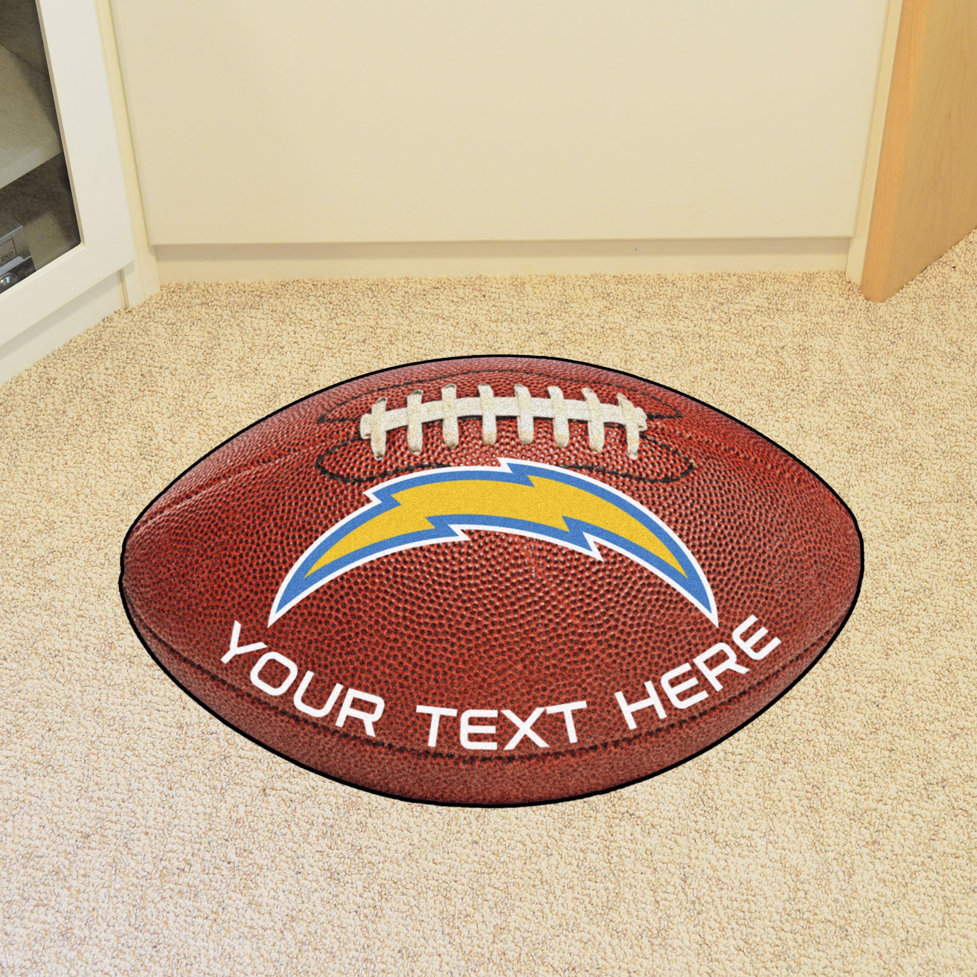 Nfl - Los Angeles Chargers Personalized Football Mat 