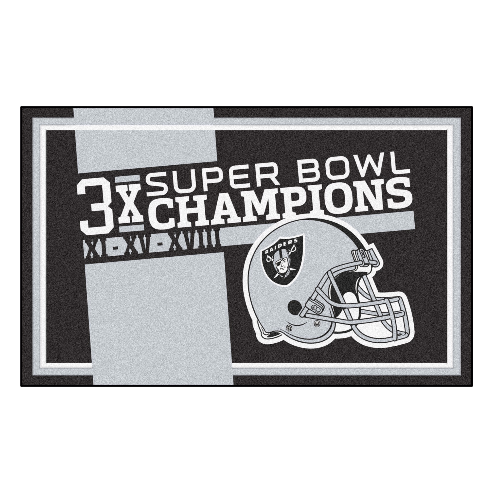 Las Vegas Raiders Dynasty 4x6 Rug | Fanmats - Sports Licensing ...