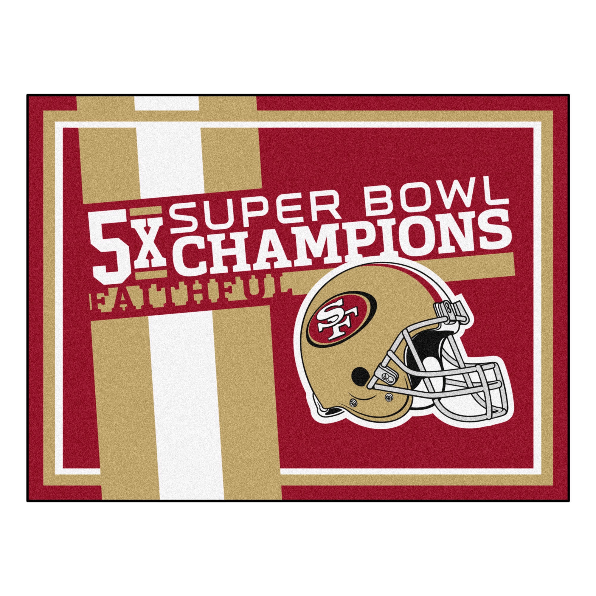 San Francisco 49ers Dynasty 8x10 Rug | Fanmats - Sports Licensing ...