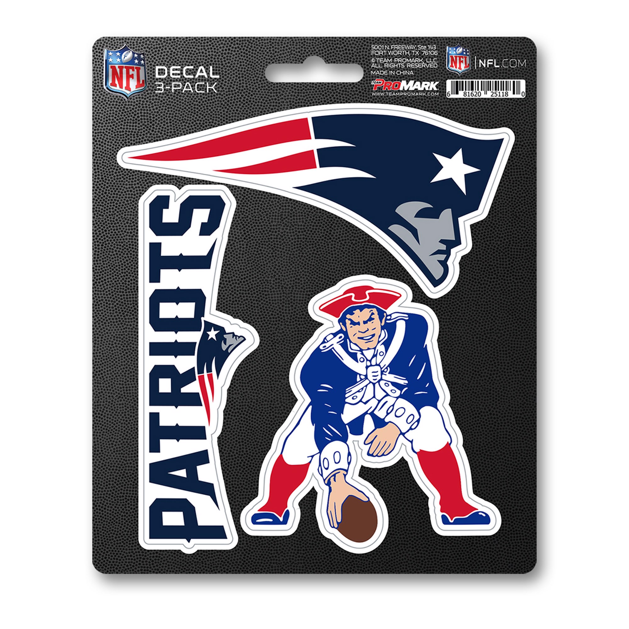 Fanmats | New England Patriots Decal 3-pk