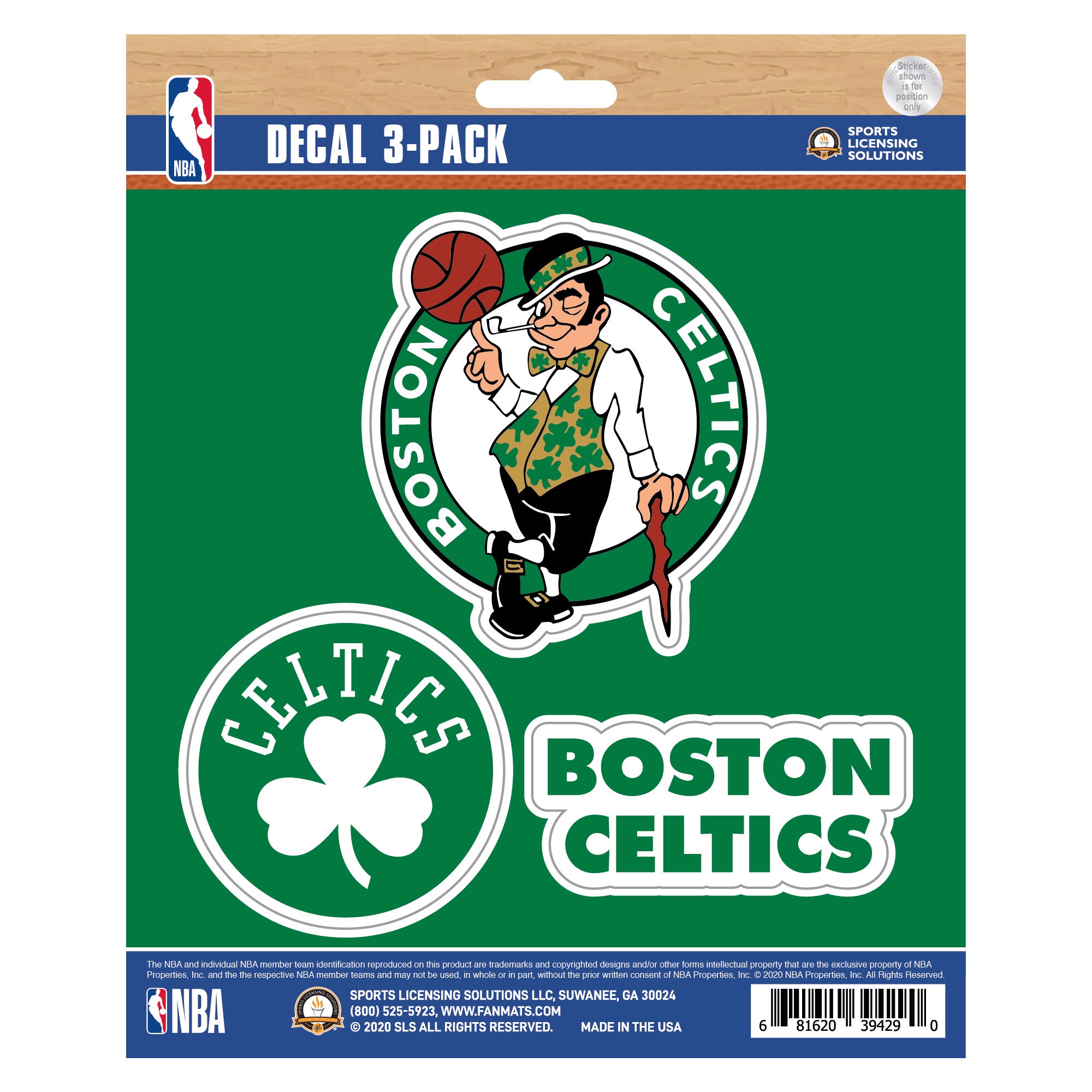 Fanmats Boston Celtics Decal 3 Pk