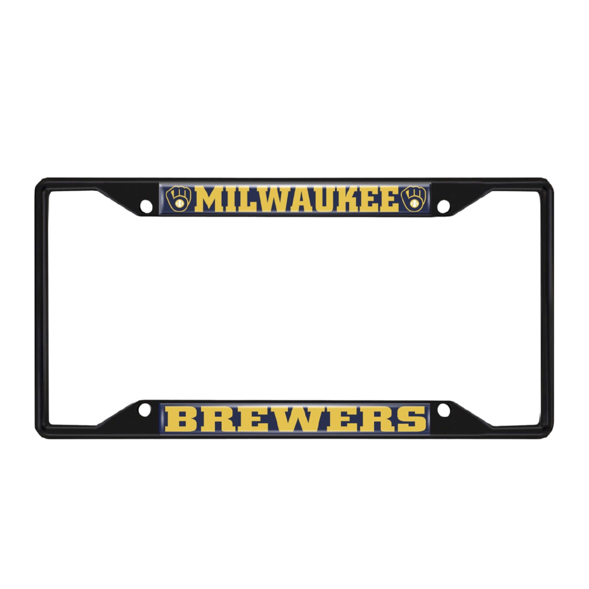 Fanmats | MLB - Milwaukee Brewers License Plate Frame - Black