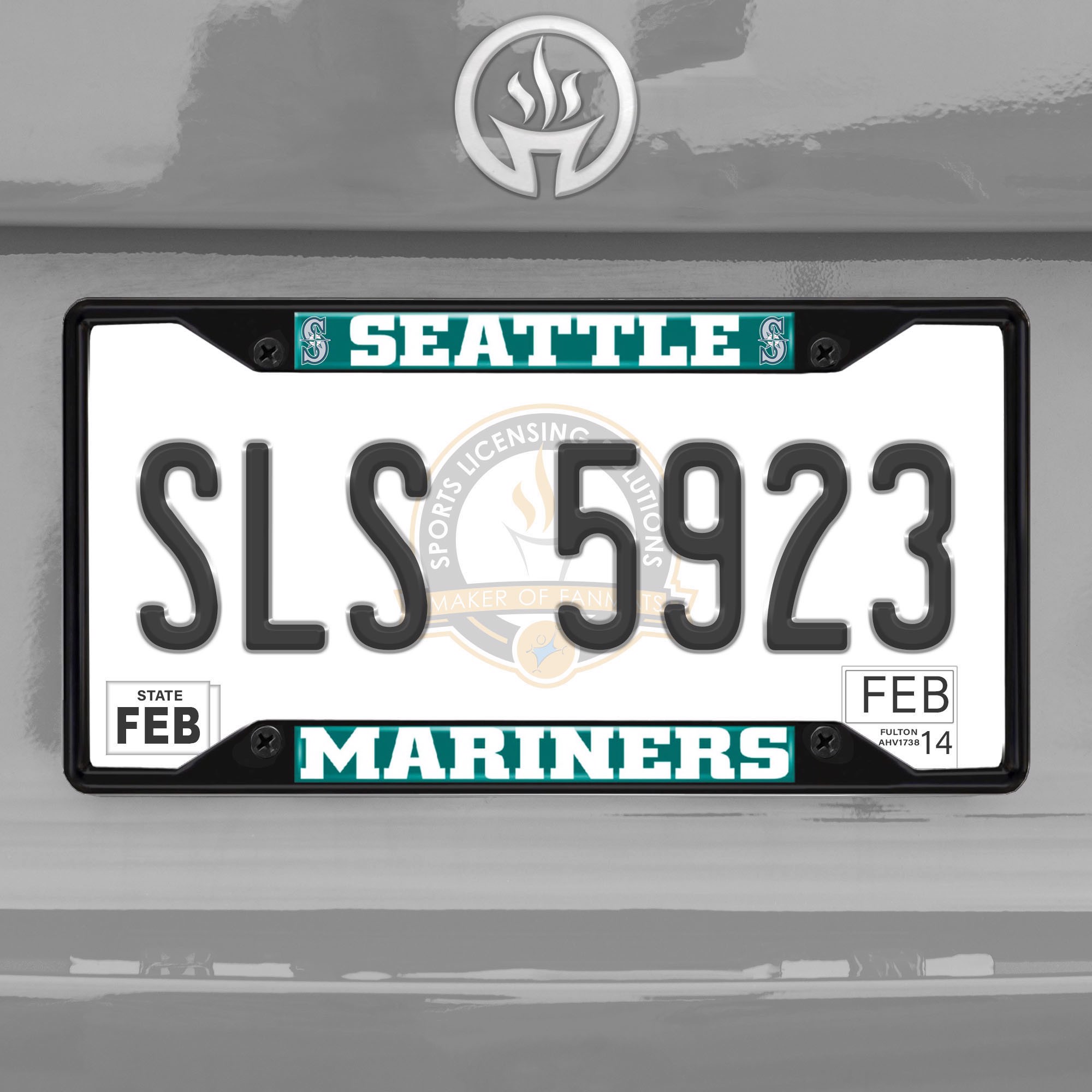 Fanmats Seattle Mariners License Plate Frame - Black