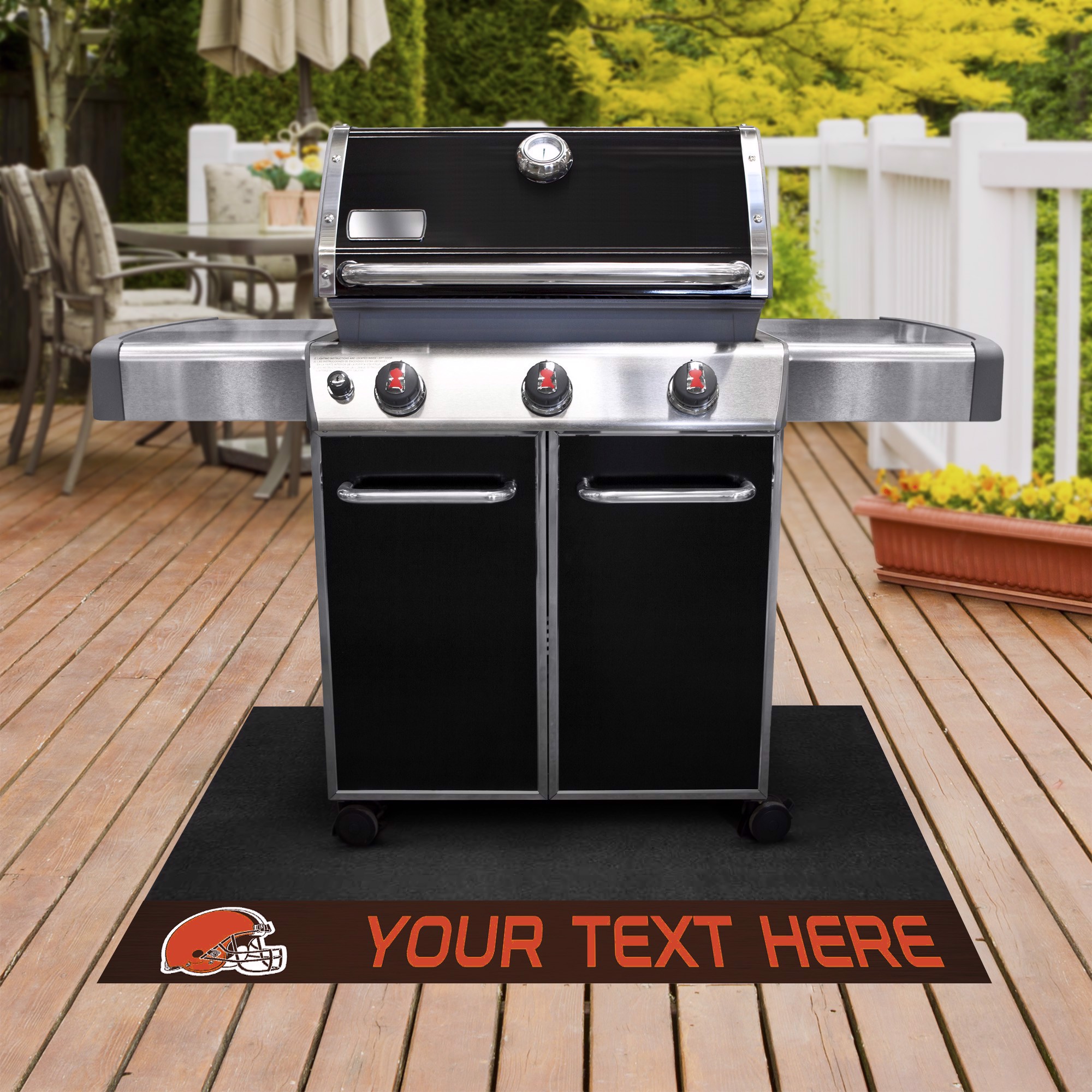 FANMATS Personalized Cleveland Browns NFL Vinyl Grill Mat