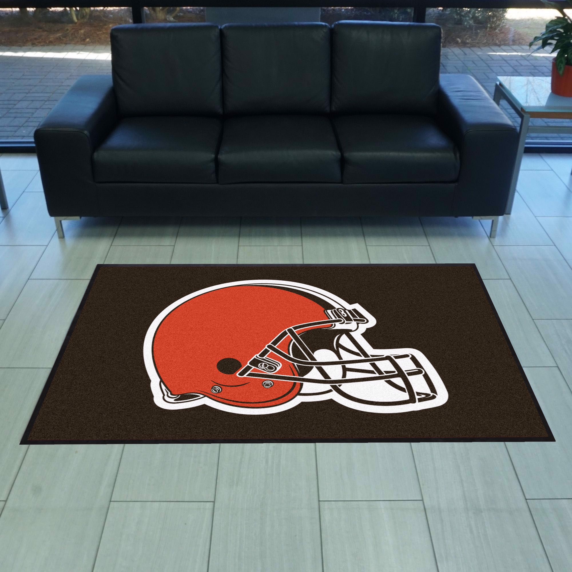 Cleveland Browns 4X6 High-Traffic Mat with Durable Rubber Backing ...