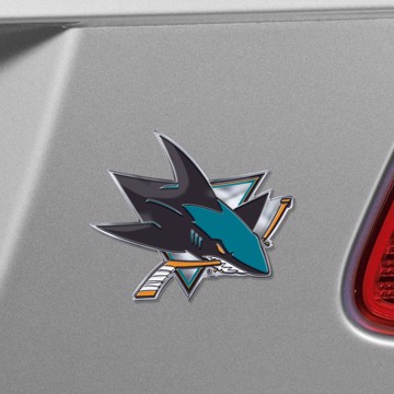 Polished NHL License Plate Badges San Jose Sharks / Upper Plate Badge