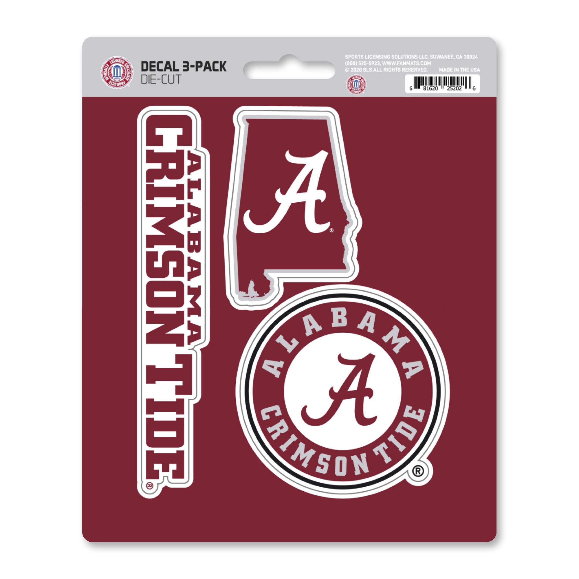 Fanmats | Alabama Crimson Tide Decal 3-pk