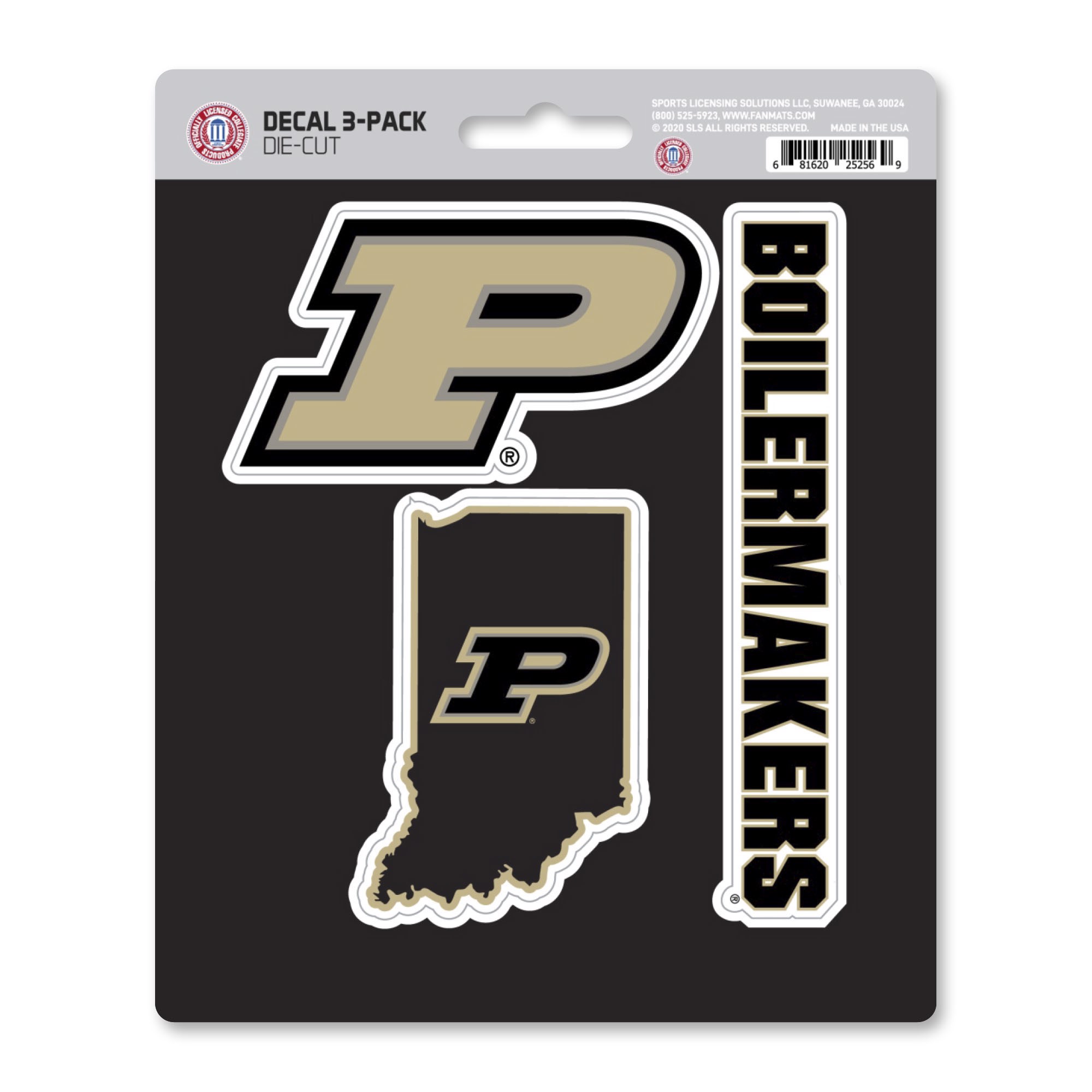 Fanmats | Purdue Boilermakers Decal 3-pk