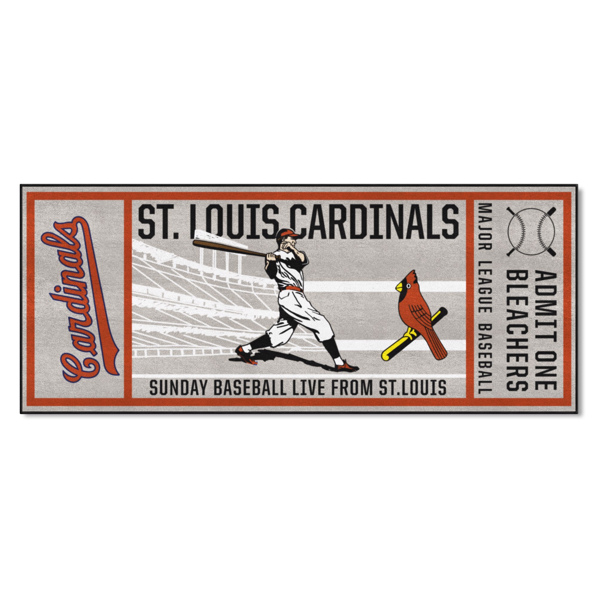 St. Louis Cardinals Ticket Runner - Retro Collection