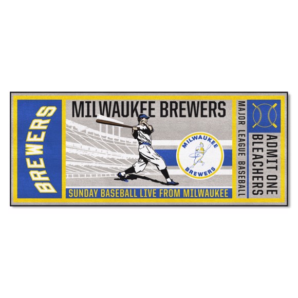 Fanmats Milwaukee Brewers Starter Mat - Retro Collection