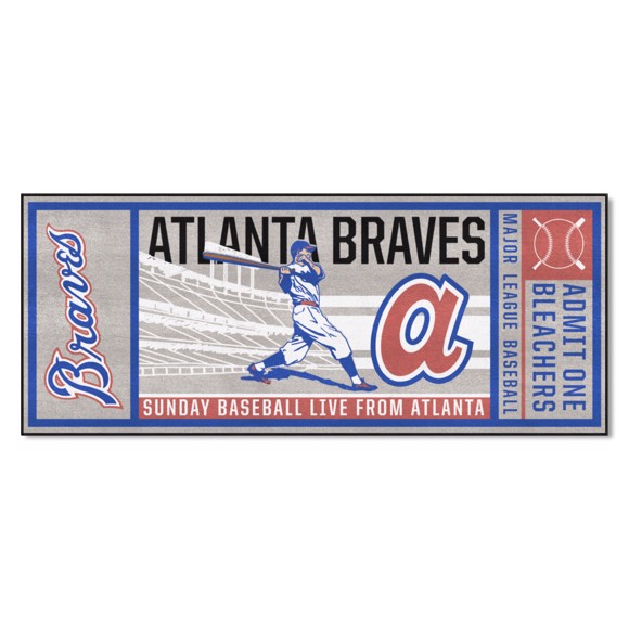Fanmats  Atlanta Braves Ticket Runner - Retro Collection