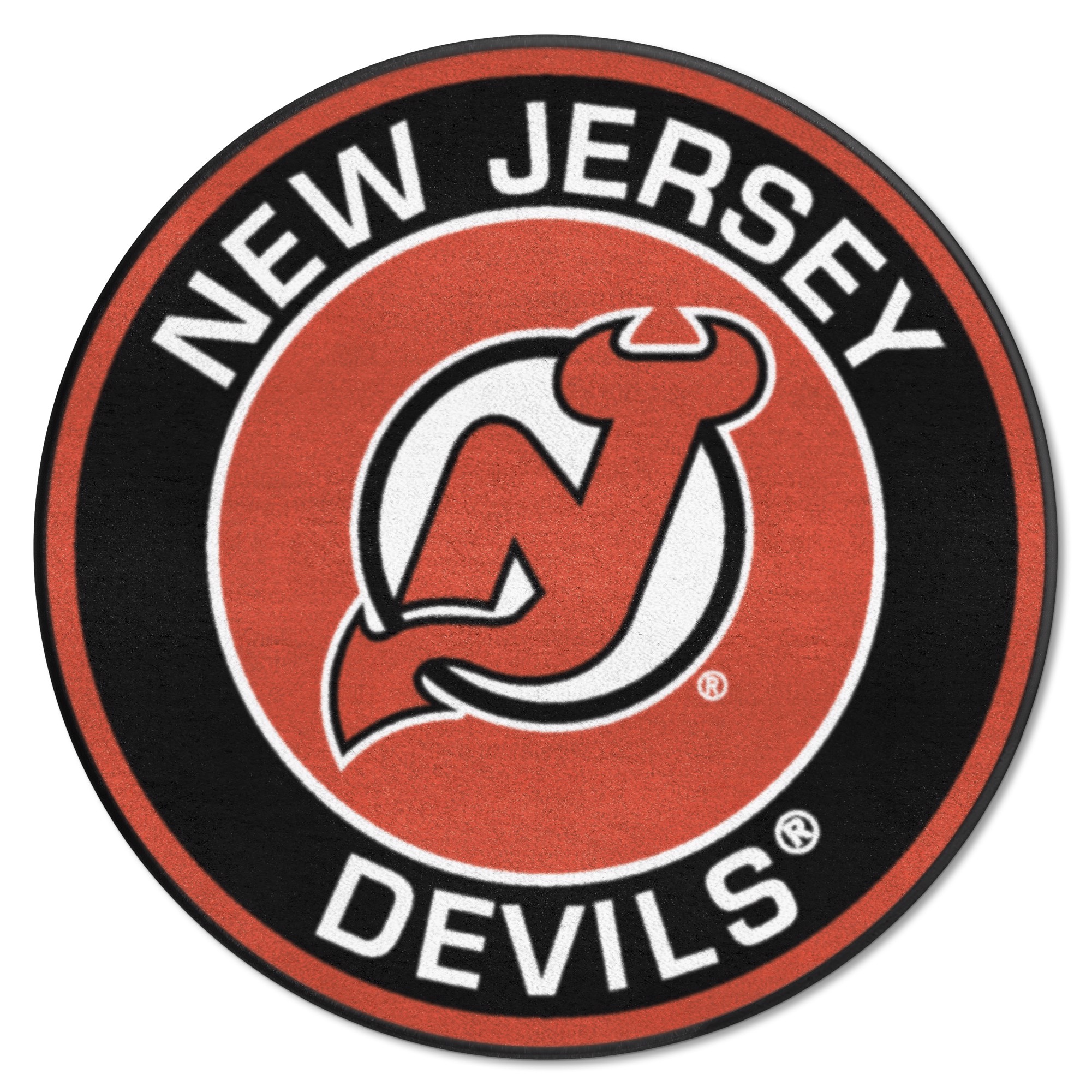 Fanmats - NHL - New Jersey Devils Puck Mat 27'' diameter