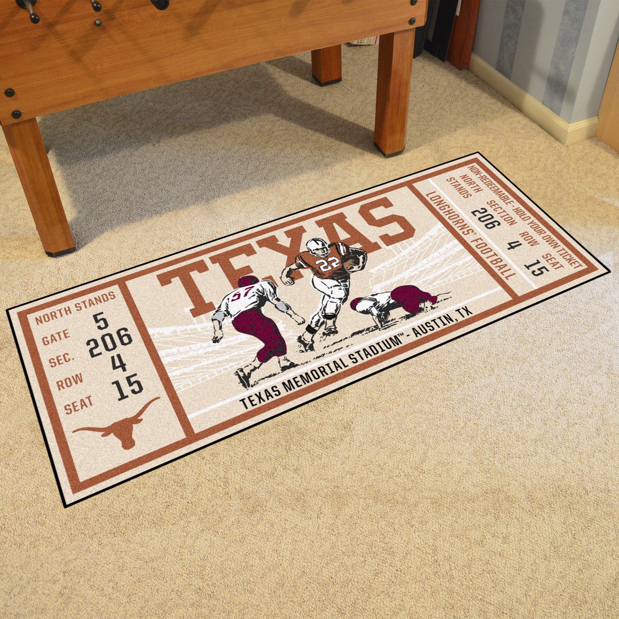 Texas Longhorns Ticket Runner Fanmats Sports Licensing Solutions, LLC