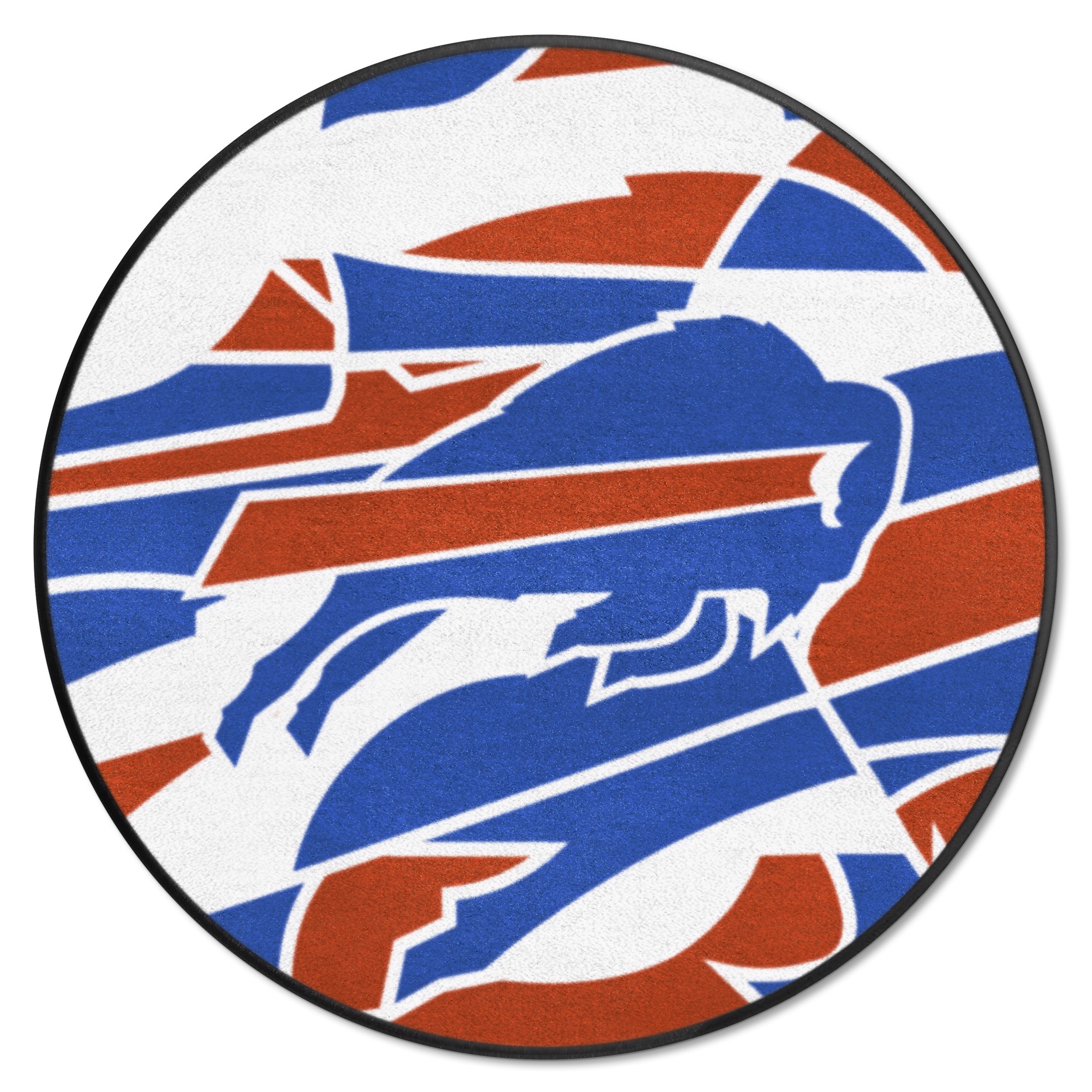 27 Buffalo Bills Retro Logo Roundel Round Mat