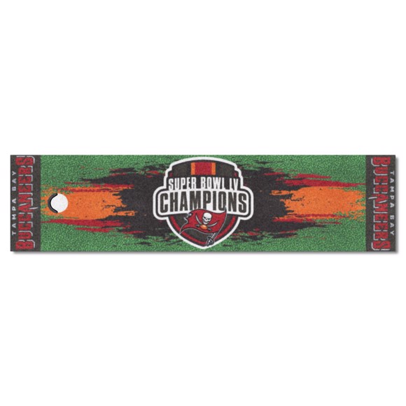 18 x 72 Green & Red NFL Tampa Bay Buccaneers Golf Putting Mat