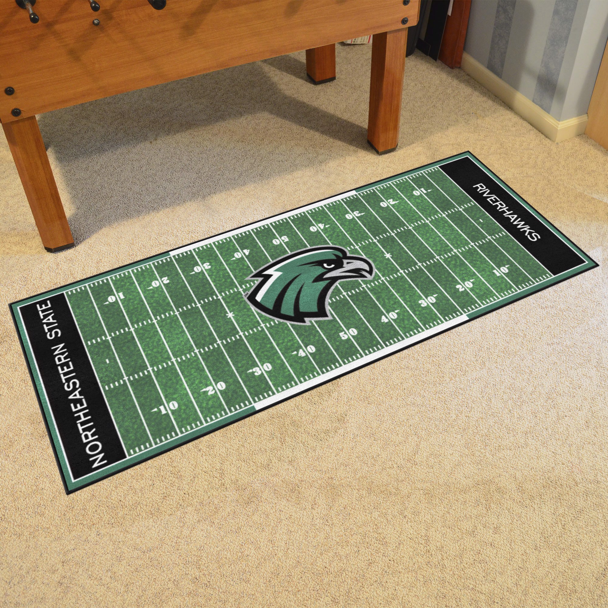 Fanmats | Northeastern State Riverhawks Football Field Runner 