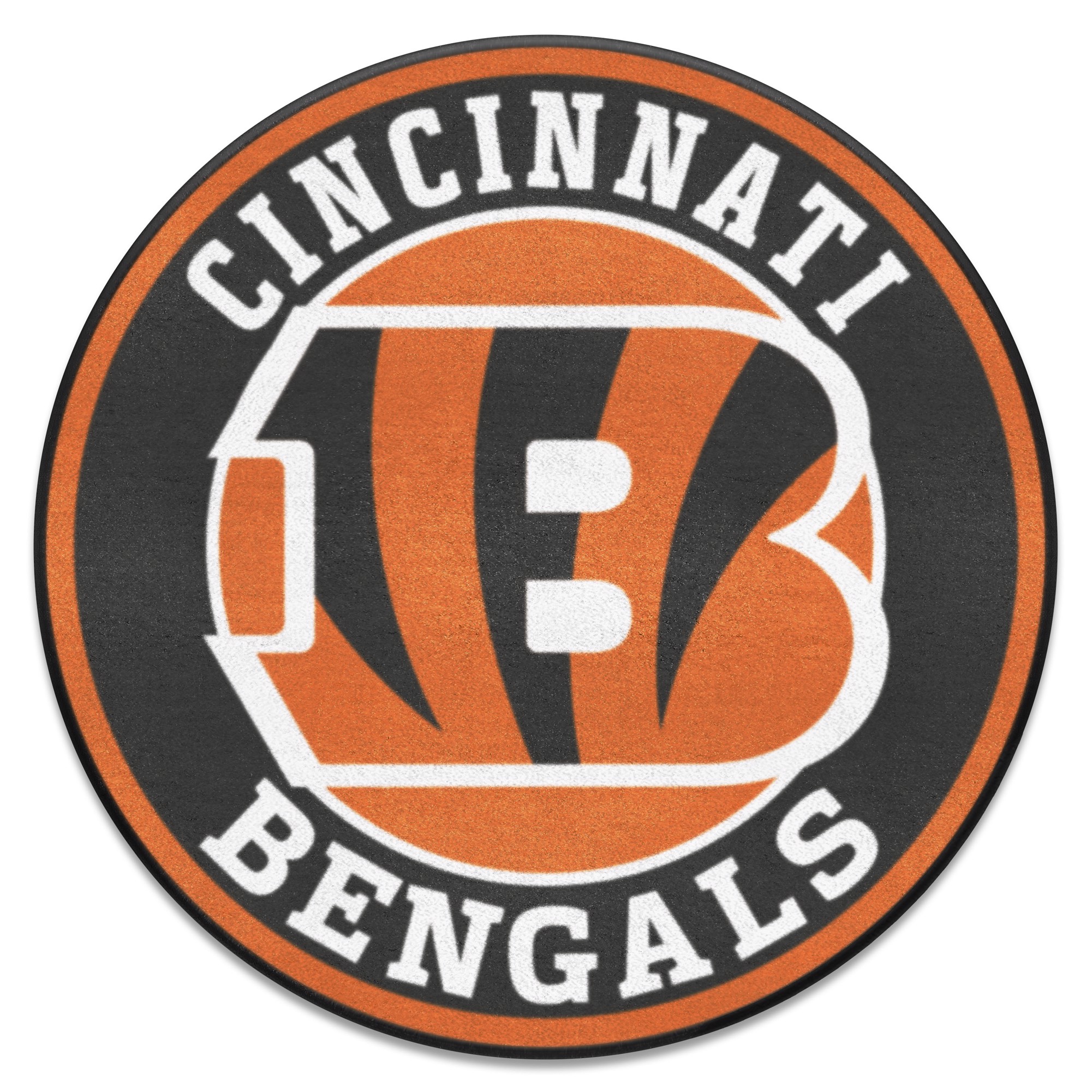 Officially Licensed NFL Cincinnati Bengals 27 Round Vintage Logo Rug