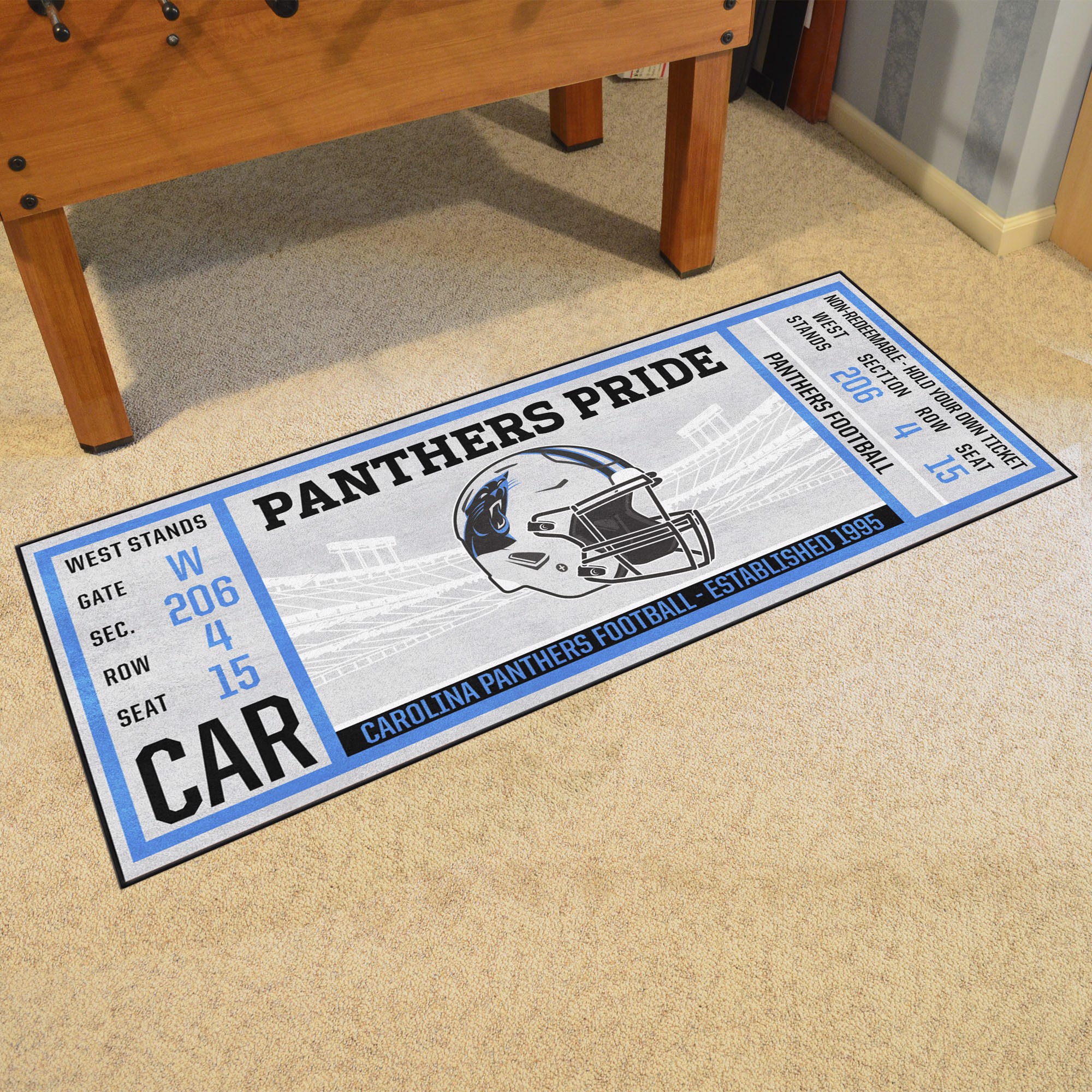 Fanmats | Carolina Panthers Ticket Runner