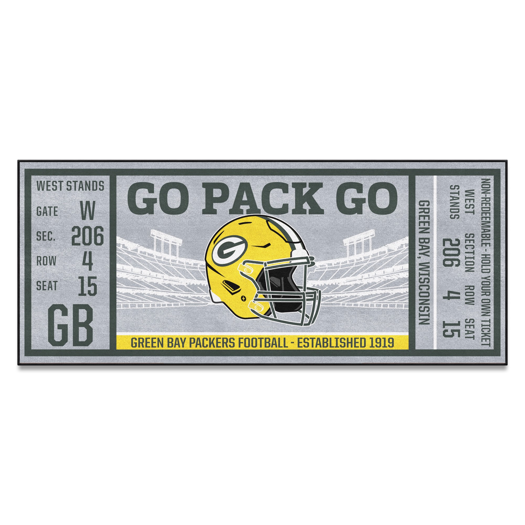 Fanmats  Green Bay Packers Ticket Runner