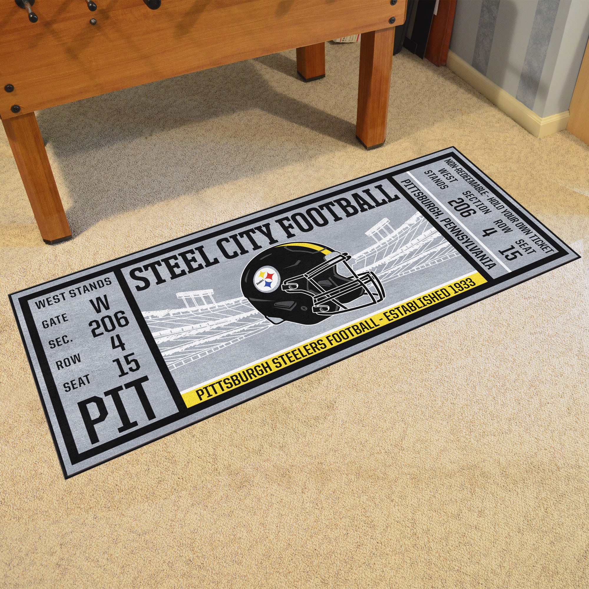 Fanmats | Pittsburgh Steelers Ticket Runner