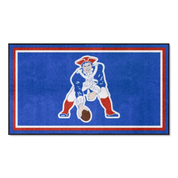 Picture of New England Patriots 3X5 Plush Rug - Retro Collection