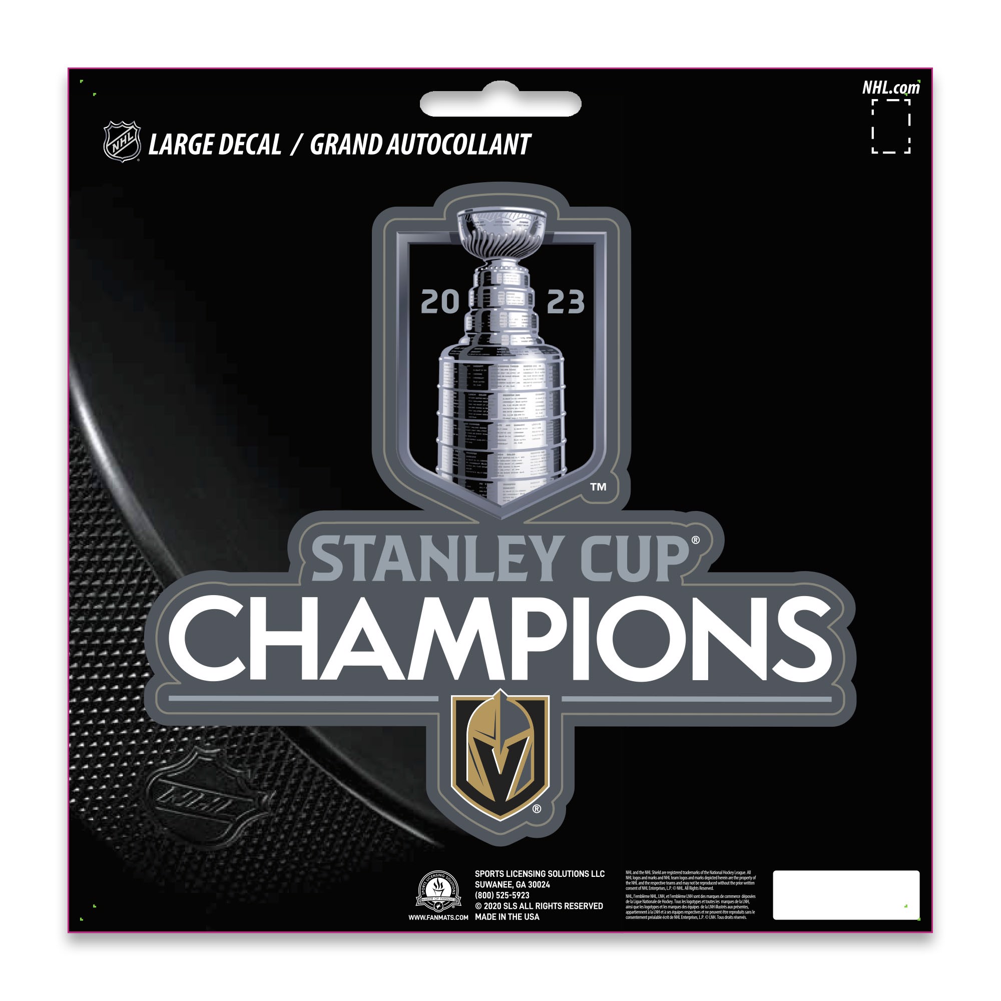Fanmats Vegas Golden Knights 2023 Stanley Cup Champions Large Decal Sticker 