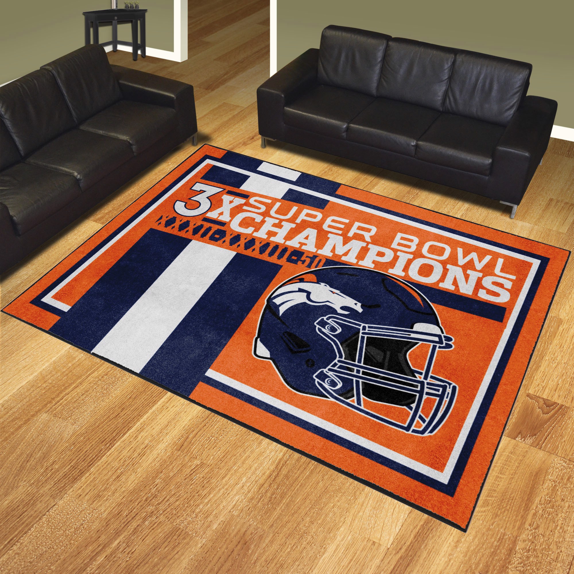 Fanmats | Denver Broncos Dynasty 8X10 Rug