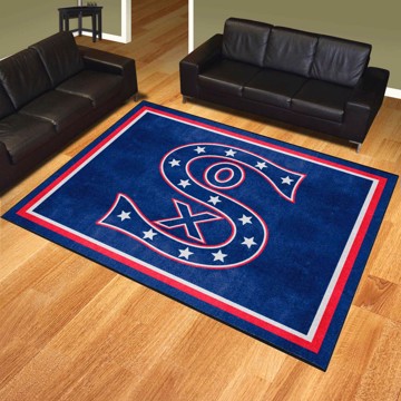 FANMATS MLB Chicago White Sox Gray 2 ft. x 2 ft. Round Area Rug