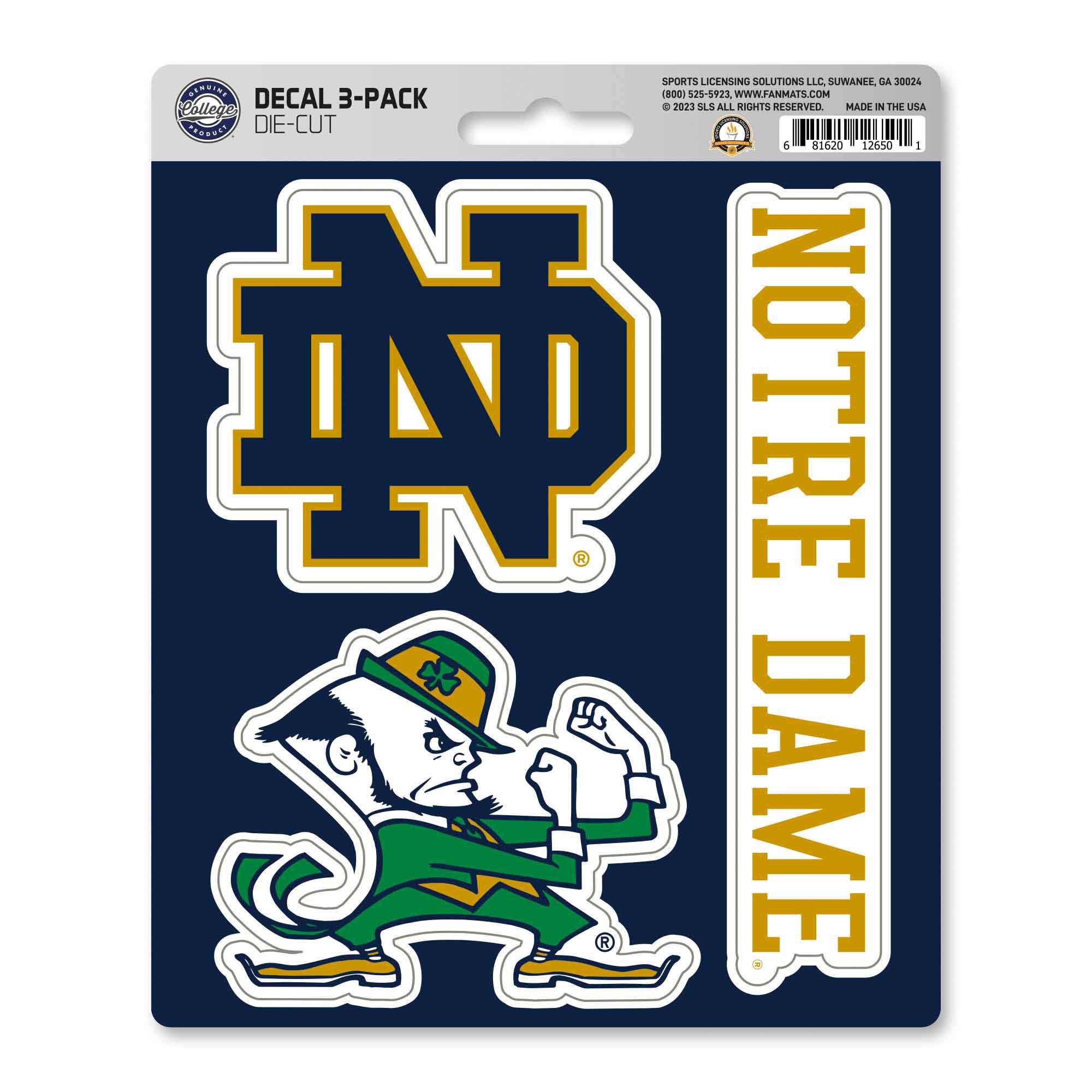 Notre Dame Fighting Irish 3 Piece Decal Sticker Set | Fanmats - Sports ...