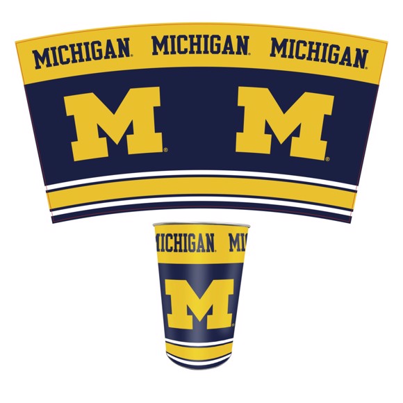 Picture of University of Michigan Wastebasket