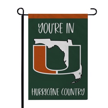 Picture of University of Miami State Shape Garden Flag