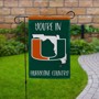 Picture of University of Miami State Shape Garden Flag