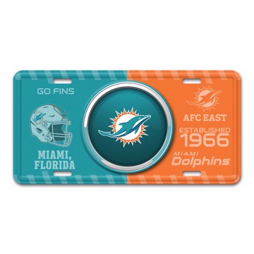 Picture of NFL - Miami Dolphins Metal License Plate