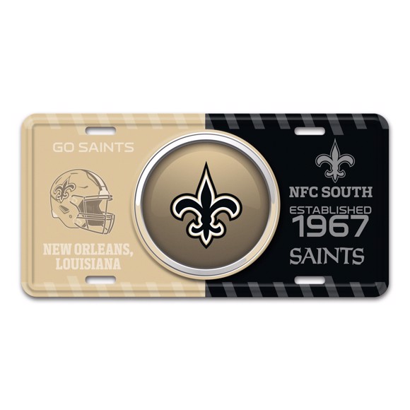 Picture of NFL - New Orleans Saints Metal License Plate