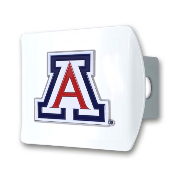 Picture of University of Arizona Color Hitch Cover - White