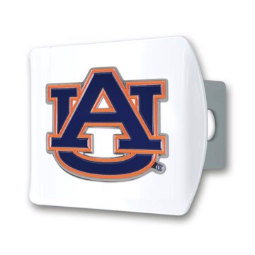 Picture of Auburn University Color Hitch Cover - White