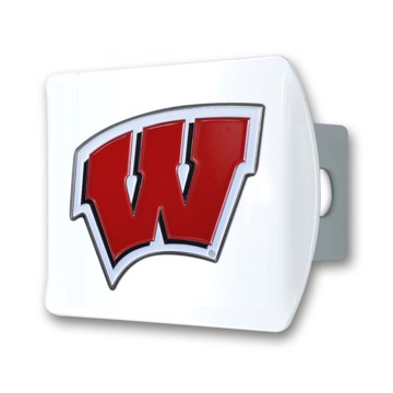 Picture of University of Wisconsin Color Hitch Cover - White
